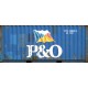 Container logo P&O, Evergreen, Hanjing