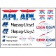 container logo APL, Hapag Lloyd, CMA CGM