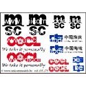 Container logo MSC, China Shipping, OOCL