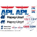 container logo APL, Hapag Lloyd, CMA CGM