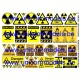 Radioactive + Biohazard signs