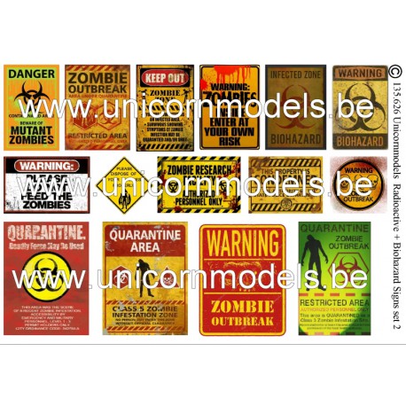Radioactieve + Biohazard borden set 2