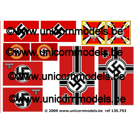 WO 2 Duitse nazi vlaggen