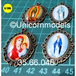 Domed picture frame 40 x 22 mm Madonna