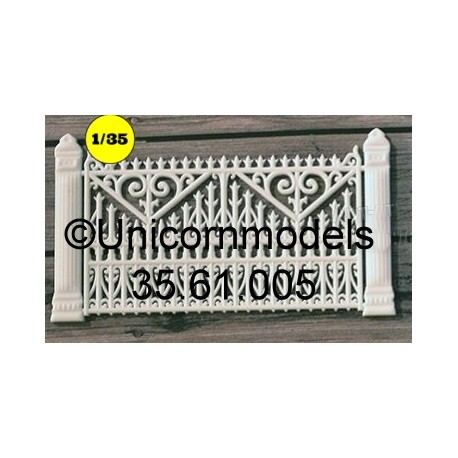 Garden fence with pilars 65 mm