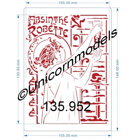 Absinthe Robette medium stencil