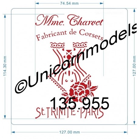 Fabricants corsets small stencil