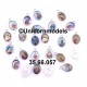 2 kaders met foto onder gewelfd glas 10 x 14 mm 