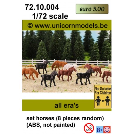 set horses (8 pieces random)