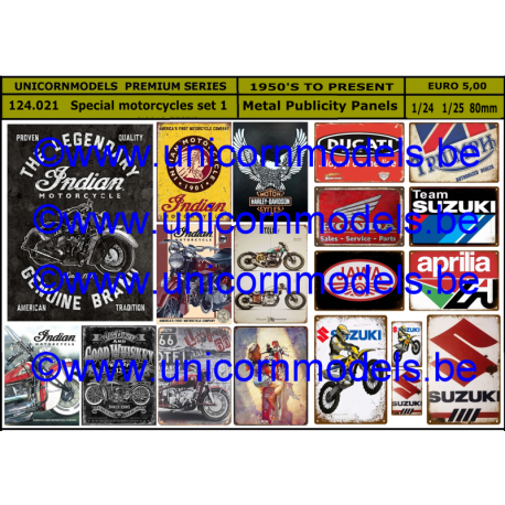 Enamelled publicity special motorcycles set 1