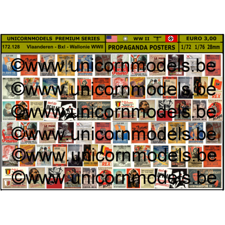 WO 2 Propaganda Posters Vlaanderen - Bxl - Wallonie
