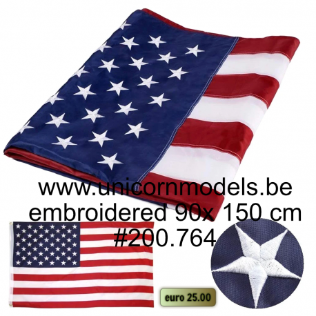 US 50 star flag embroidered