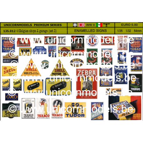 Belgian garage and shops (set 2)