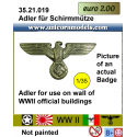 Adler für Schirmmütze