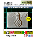 swastika voor gebouw 40x30 mm (hars)