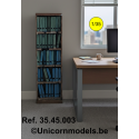Dossierkast met 5 rijen boeken
