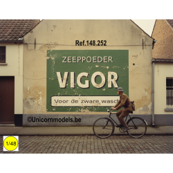 WW II French and Belgian painted wall advertisement 