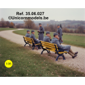 Park bench yellow