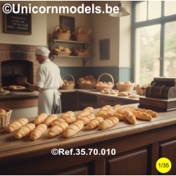 Voedsel set 2 baguettes en kaas