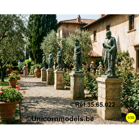 Pedestal statue # 3 sandstone blocks 50 mm