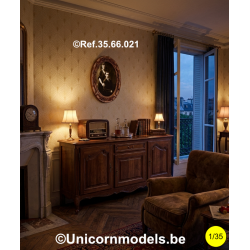 1 fotokader met glas 26 x 31 ovaal