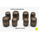 8 houten tonnen (2 maten)