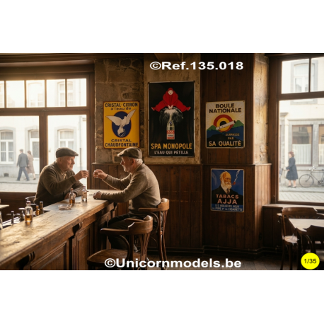 Belgian Café and restaurant (set 3)