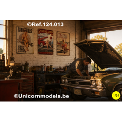 Geëmailleerde publiciteitspanelen pin-ups set 5