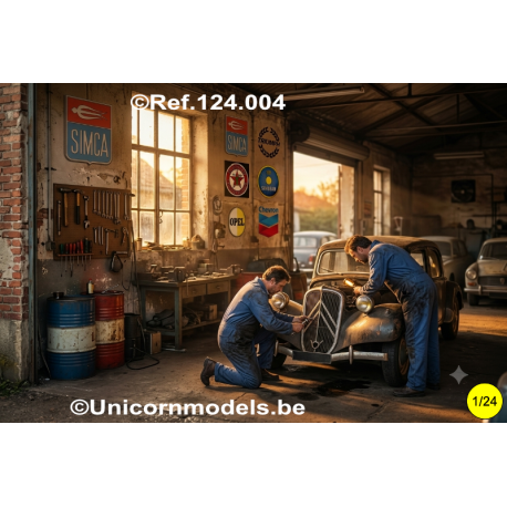 Enamelled publicity panels garages 50's to 70's
