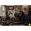 Geëmailleerde publiciteitspanelen special moto's set 1