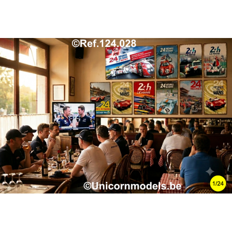 Geëmailleerde publiciteitspanelen special Le Mans set 1
