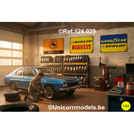 Enamelled publicity special tyres set 1