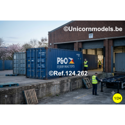 Container logo P&O, Evergreen, Hanjing