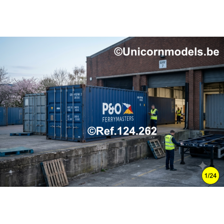 Container logo P&O, Evergreen, Hanjing