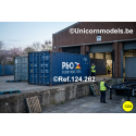 Container logo P&O, Evergreen, Hanjing