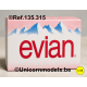 Evian cardboard boxes