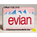 Evian. 4 cardboard boxes