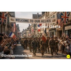 WO 2 Welcome to our Allies vlaggen