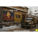 Painted wall advertisement Bastogne (3)