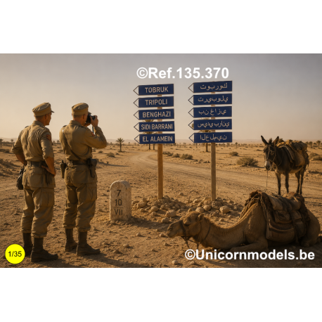 Wegwijzers Noord Afrika op decal