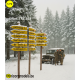 WW II Painted roadsigns Bastogne & Ardennes on decal